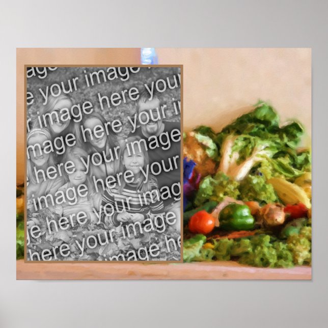 Create Your Own Photo Country Fair Vegetables Art Poster (Front)