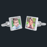 Create Your Own Photo Cufflinks<br><div class="desc">Add  Your Own Photo in place of the template to make an elegant gift for dad on father's day,  husband on anniversary or groomsman favor gift at a wedding.
Choose the shape and metal finish from the options menu.</div>