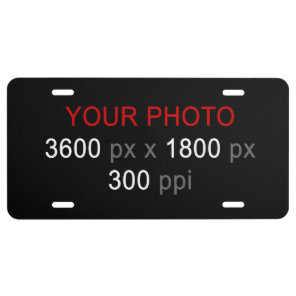 Create Your Own Photo Custom License Plate