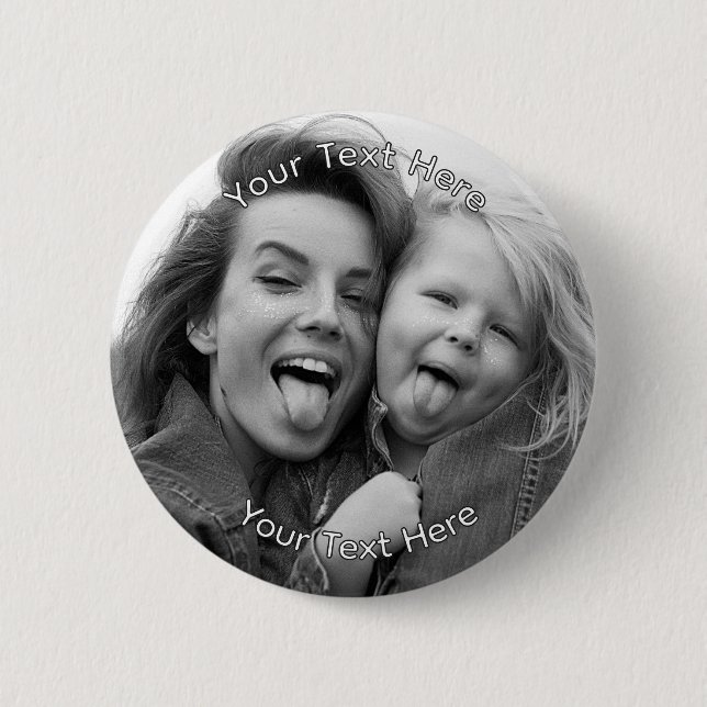 Create Your Own Photo Custom Pic DIY Button (Front)