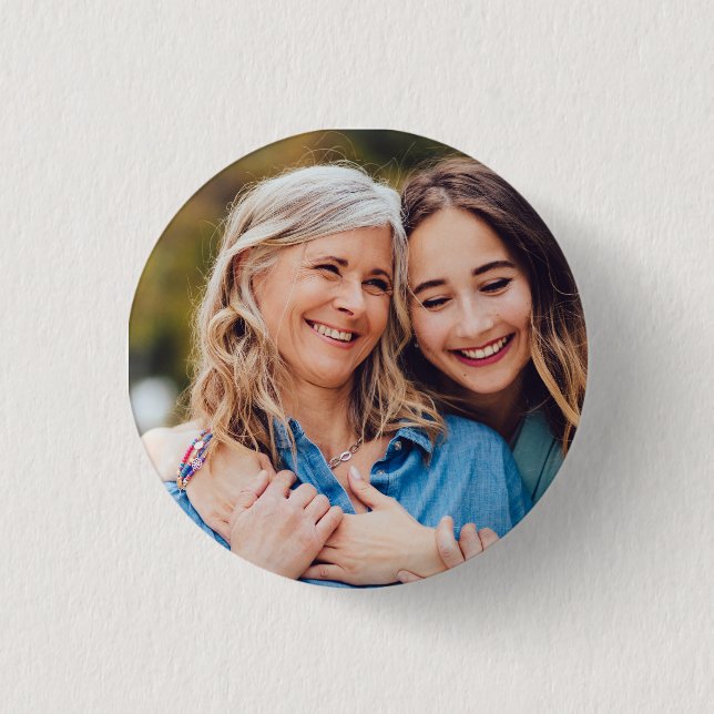 Create Your Own Photo Custom Pic DIY Button (Front)