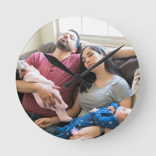Create Your Own Photo Custom Pic DIY Family Round Clock