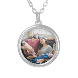 Create Your Own Photo Custom Pic DIY Family  Silver Plated Necklace