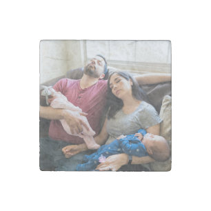 Create Your Own Photo Custom Pic DIY Family Stone Magnet