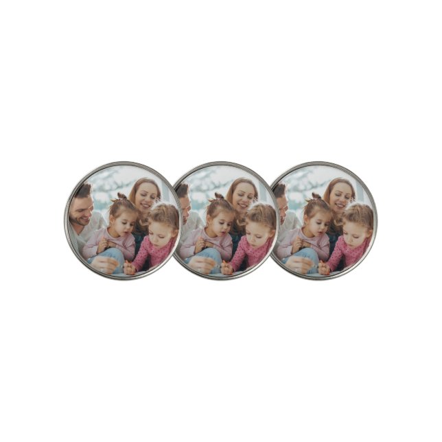 Create Your Own Photo Custom Pic DIY Golf Ball Marker (3 Up)