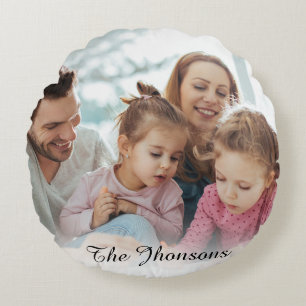 Create Your Own Photo Custom Pic DIY Round Pillow