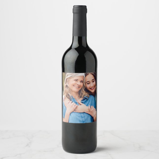 Create Your Own Photo Custom Pic DIY Wine Label (Front)