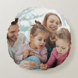 Create Your Own Photo Custom Pic Double Sided Round Pillow