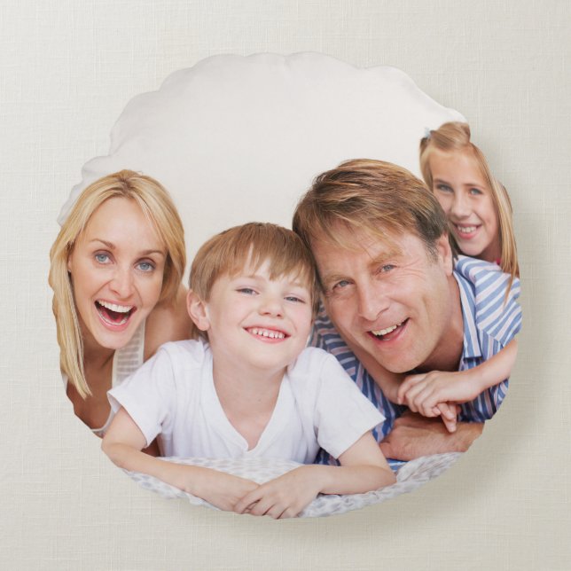 Create Your Own Photo Custom Pic Double Sided Round Pillow (Front)