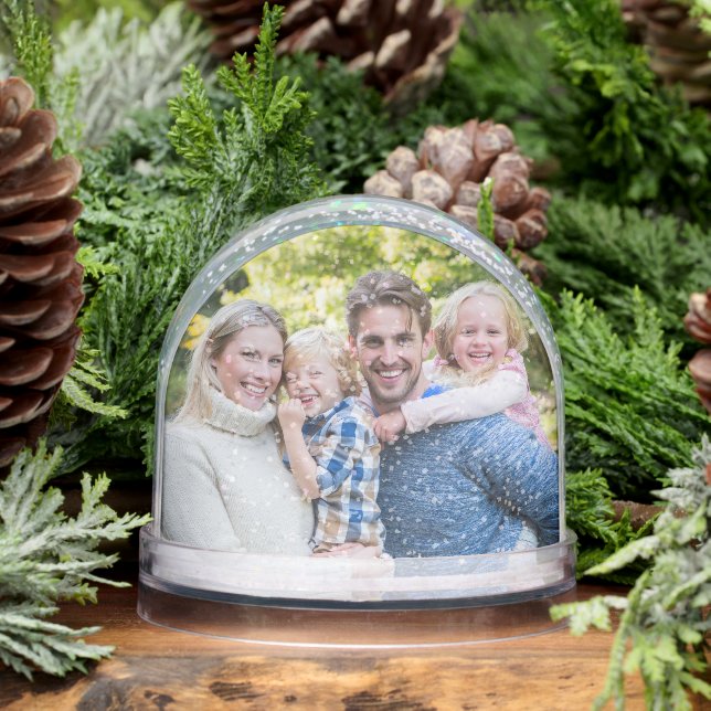 Create Your Own Photo Custom Pic Double Sided Snow Globe (Winter)