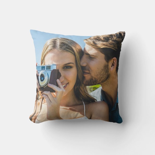 Create Your Own Photo Custom Pic Double Sided Throw Pillow (Front)