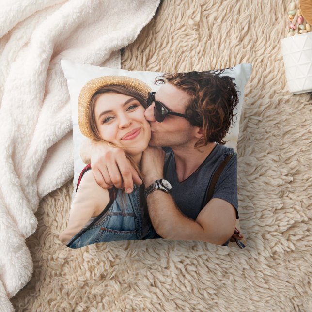 Create Your Own Photo Custom Pic Double Sided Throw Pillow (Blanket)