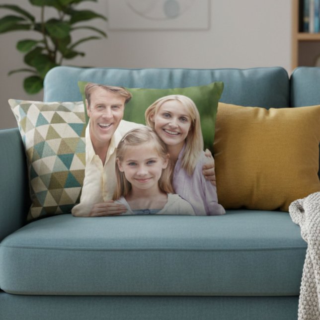 Create Your Own Photo Custom Pic Double Sided Throw Pillow (Creator Uploaded)