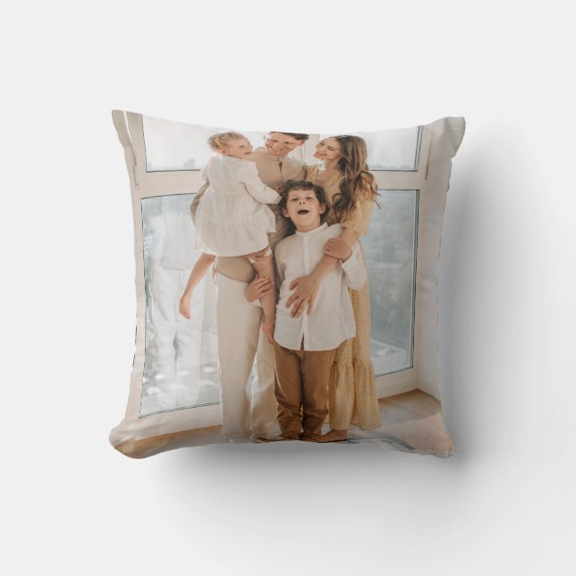 Create Your Own Photo Custom Pic Double Sided Throw Pillow (Front)
