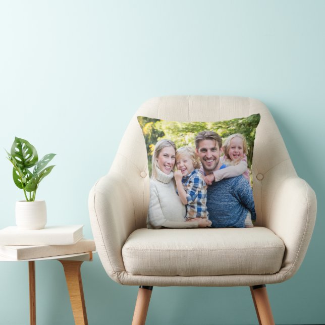 Create Your Own Photo Custom Pic Double Sided Throw Pillow (Chair)