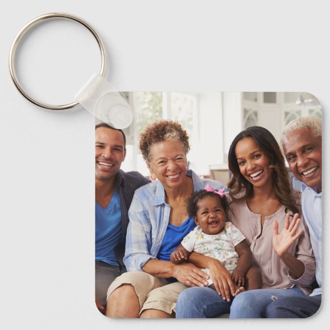 Create Your Own Photo Custom Pic Two Photo 2 Sided Keychain (Front)