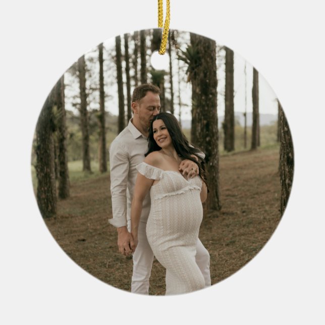 Create Your Own Photo Custom Picture DIY Ceramic Ornament (Front)