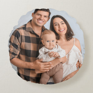Create Your Own Photo Custom Picture DIY  Round Pillow