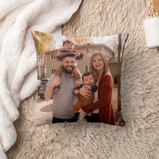 Create Your Own Photo Custom Picture DIY  Throw Pillow (Blanket)
