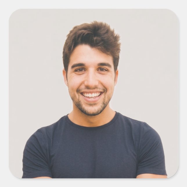 Create your Own Photo Custom Picture Square Sticker (Front)