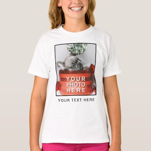Create Your Own Photo  Custom Text T_Shirt