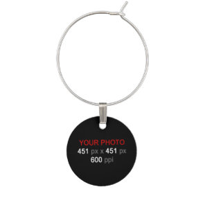 Create Your Own Photo Custom Wine Glass Charm