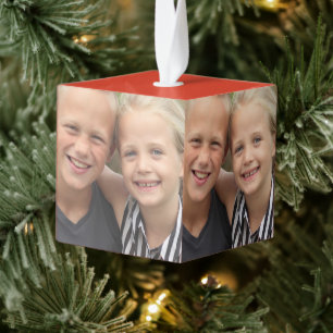 Create Your Own Photo Custom Wooden Cube Ornament