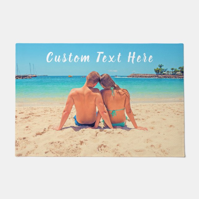 Create Your Own Photo Doormat with Custom Text (Front)