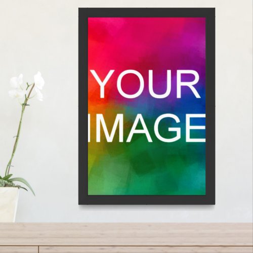 Create Your Own Photo Elegant Modern Vertical HQ Framed Art