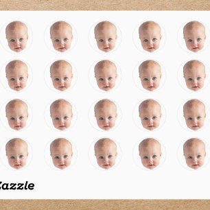 Create Your Own Photo Face Classic Round Sticker