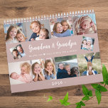 Create Your Own Photo Family Modern Script 2026 Calendar<br><div class="desc">Create your own 2026 photo calendar for Grandma and Grandad, featuring modern script typography. Add your own family photos to make a personalized keepsake they’ll treasure all year. A cute and thoughtful Christmas gift idea!</div>