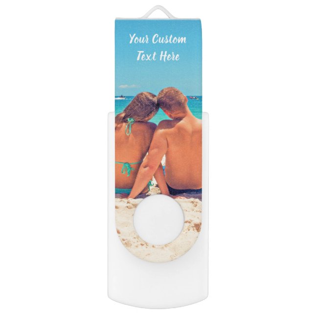 Create Your Own Photo Flash Drive Gift Custom Text (Back (Vertical))