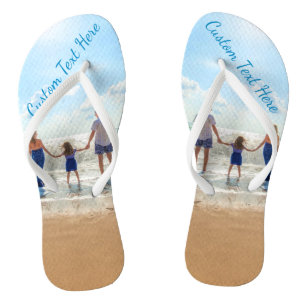 Create Your Own Photo Flip Flops Personalized Text