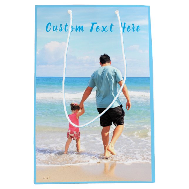 Create Your Own Photo Gift Bag Personalized Text (Front)