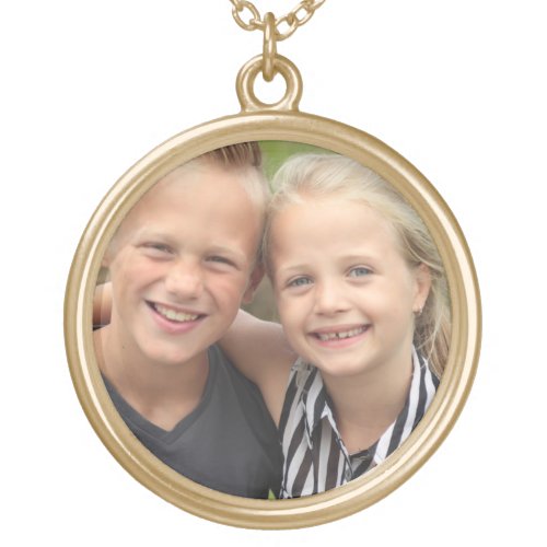 Create Your Own Photo Gold Plated Necklace
