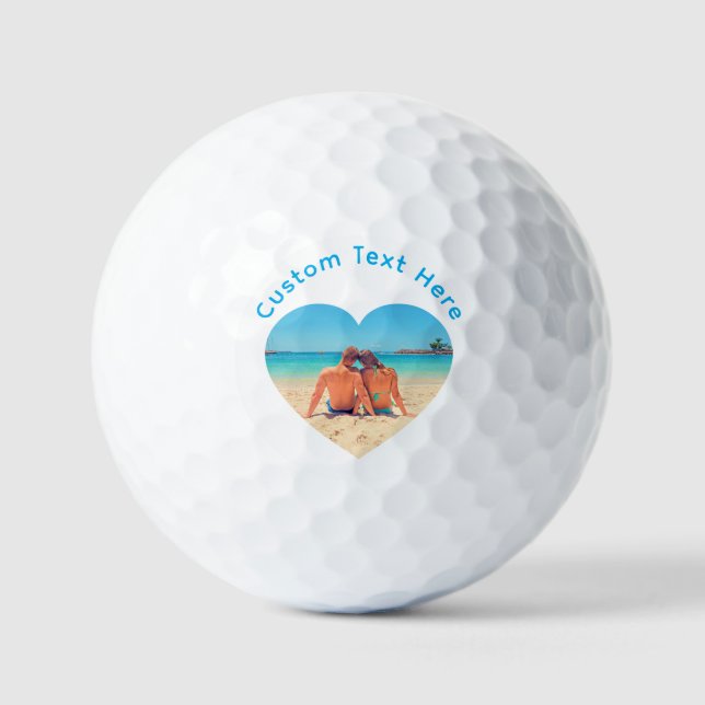 Create Your Own Photo Golf Balls Gift Custom Text (Front)