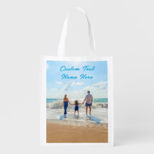 Create Your Own Photo Grocery Bag Gift Custom Text