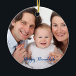 Create Your Own Photo Hanukkah Ceramic Ornament<br><div class="desc">Create Your Own Photo Hanukkah Ceramic Ornament. Create Your Own Custom Photo Ornament. Replace the front and back template photos with your own to make a fun gift ornament for self,  friends or family. Customize and personalize the text,  if desired.</div>