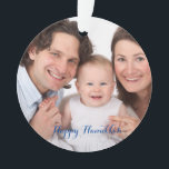 Create Your Own Photo Hanukkah Ornament<br><div class="desc">Create Your Own Custom Photo Ornament. Replace the front and back template photos with your own to make a fun gift ornament for self, friends or family. Customize and personalize the text, if desired.</div>