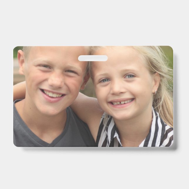 Create Your Own Photo Horizontal Badge (Front)