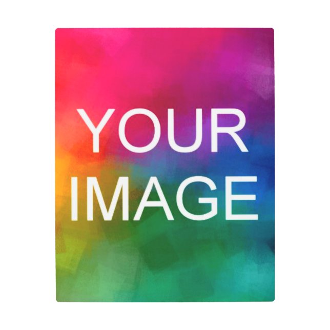 Create Your Own Photo Image Business Logo Sleek Metal Print (Front)