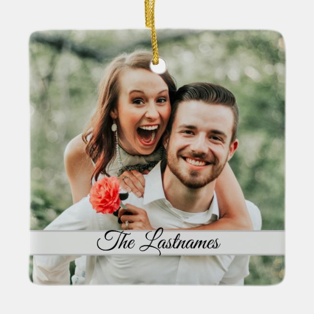Create Your Own Photo Image Ceramic Ornament (Front)