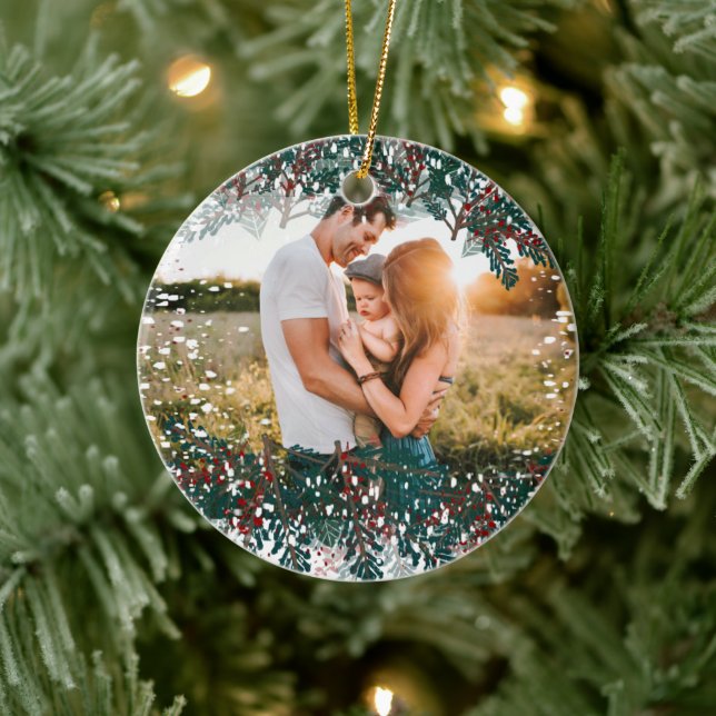 Create your own photo image ceramic ornament (Tree)