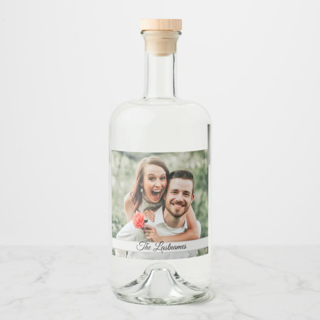 Create Your Own Photo Image Liquor Bottle Label (Front)
