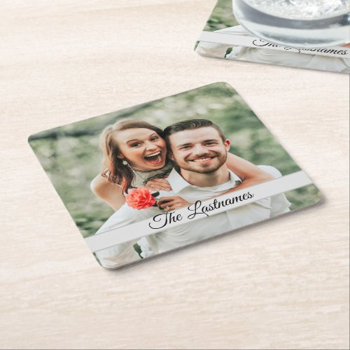 Create Your Own Photo Image Square Paper Coaster