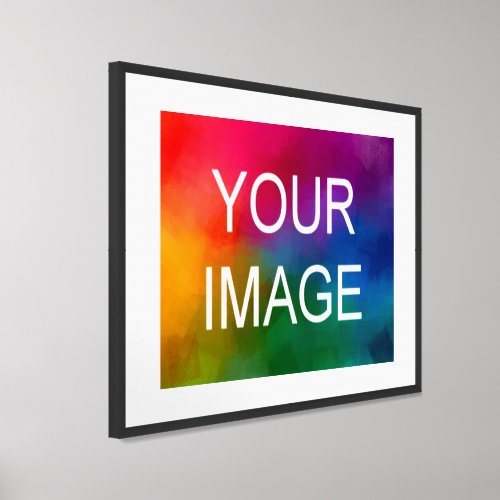 Create Your Own Photo Inset Thick Black Metal Framed Art