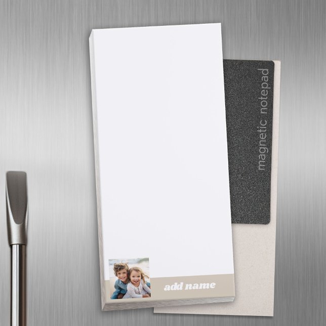 Create Your Own Photo Instagram Art Magnetic Notepad (Personalized notepad with a magnet on the back to put on the fridge or file cabinet)