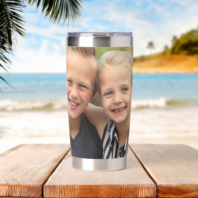 Create Your Own Photo  Insulated Tumbler (Beach (Rotated))