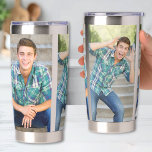 Create your Own Photo Insulated Tumbler<br><div class="desc">Personalized Photo Travel Coffee Mug Insulated Tumbler. This custom tumbler features three vertical photo spots, giving you space to showcase favorite moments in a clean and modern layout. Whether you add family pictures, snapshots of friends, or sweet photos of a pet, this design turns everyday sipping into something personal. The...</div>