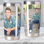 Create your Own Photo Insulated Tumbler<br><div class="desc">Personalized Photo Travel Coffee Mug Insulated Tumbler. This custom tumbler features three vertical photo spots, giving you space to showcase favorite moments in a clean and modern layout. Whether you add family pictures, snapshots of friends, or sweet photos of a pet, this design turns everyday sipping into something personal. The...</div>